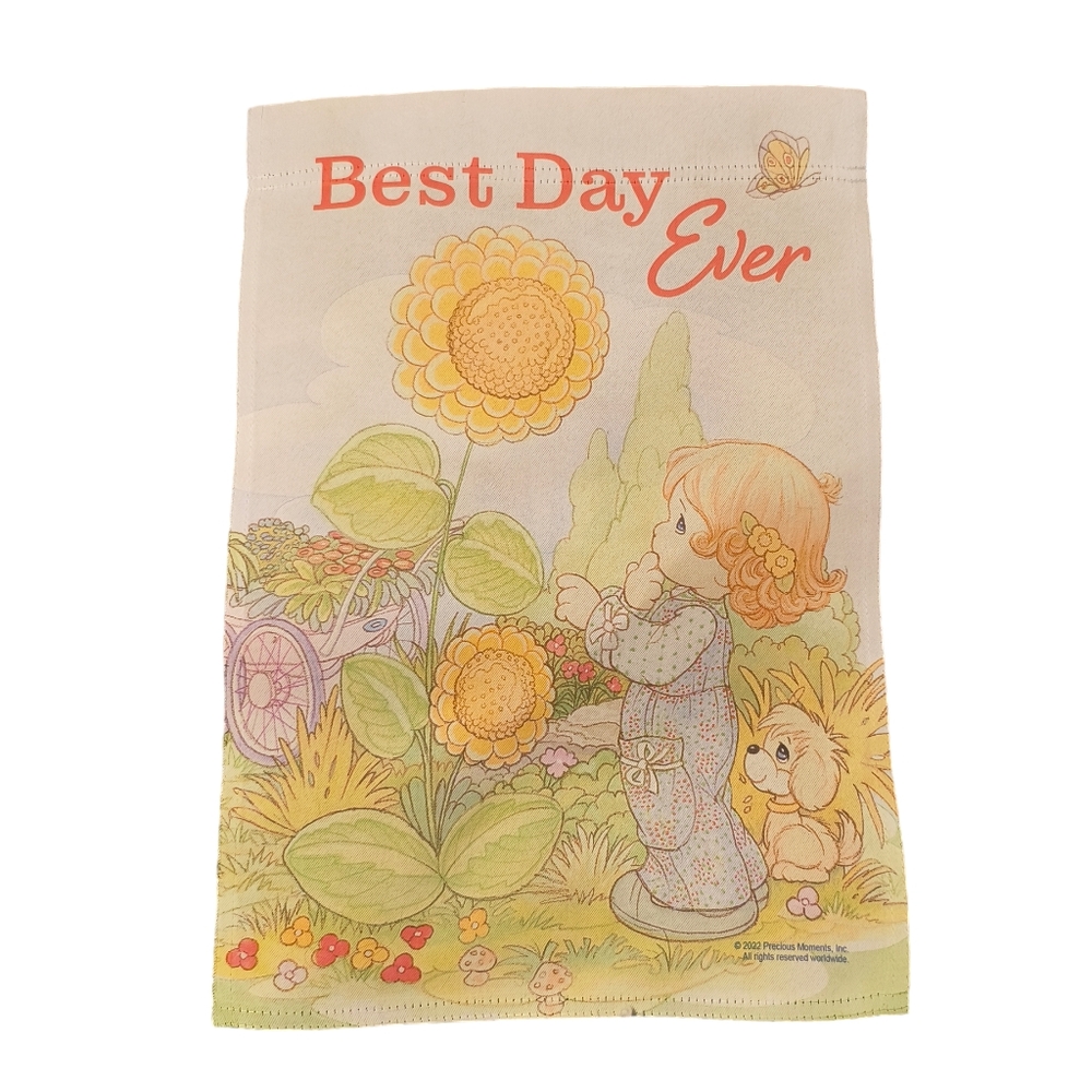 Precious Moments "Best Day Ever" Garden Flag 18" X 12.5"